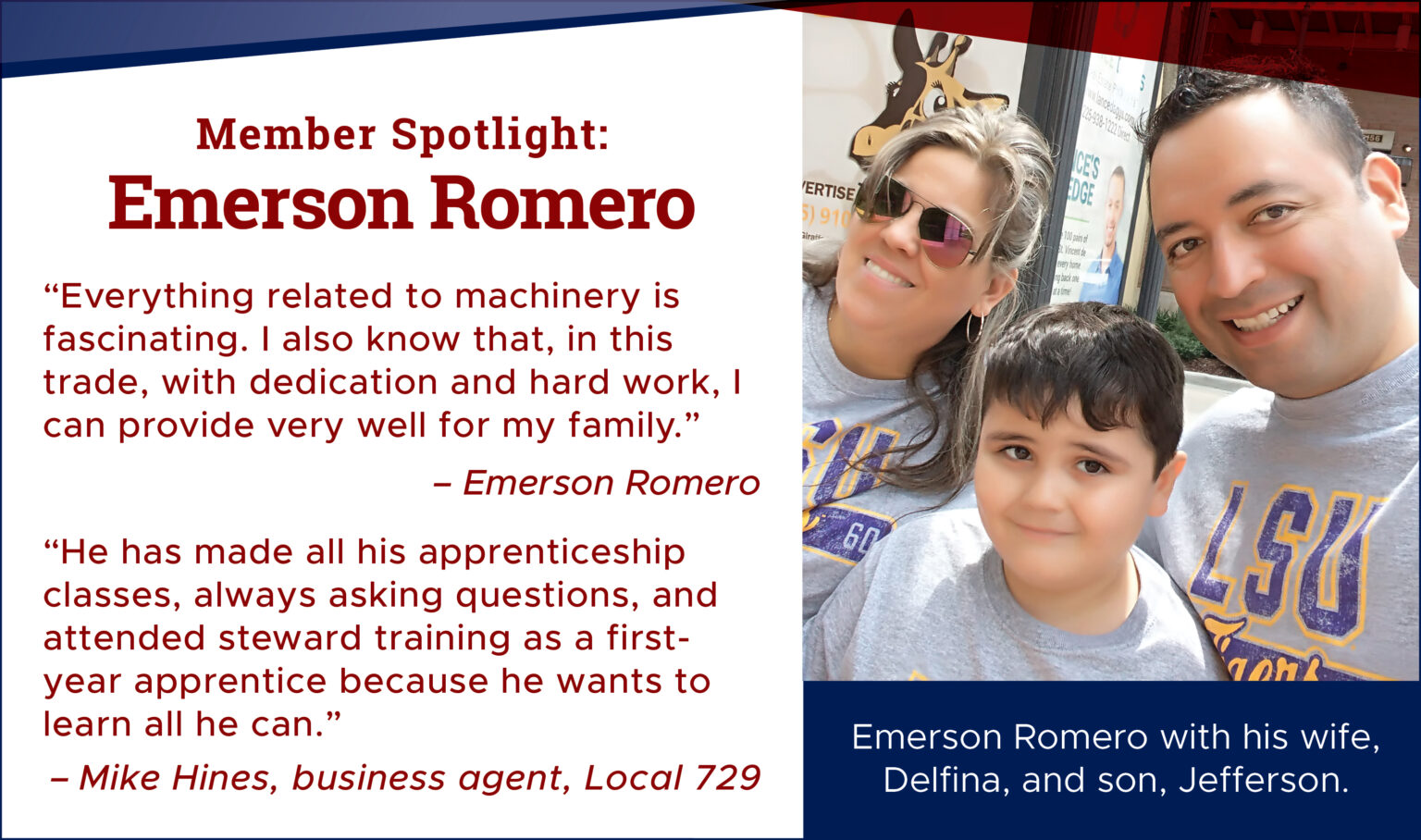 Member Spotlight Emerson Romero Southern States Millwright Regional 
