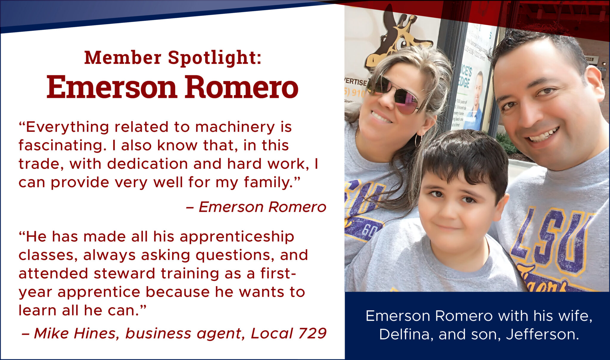 Member Spotlight Emerson Romero Southern States Millwright Regional